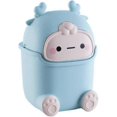 thumbnail image 1 of Mini Desktop Trash Can Plastic Desktop Trash Bin For Living Room Kitchen Bedroom Bathroom Office Car (blue1pc), 1 of 5