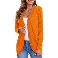 thumbnail image 3 of Urban CoCo Womens' Long Sleeve Knit Sweater Cardigans Curved Hem Open Front with Pockets, 3 of 6