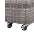 thumbnail image 5 of vidaXL Garden Raised Bed with 4 Pots 80x22x79 cm Poly Rattan Grey, 5 of 5