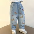 thumbnail image 2 of FDDMis Studded Jeans High Waist Jeans Boys Sweat Pants Size 8-10 Kids and Baby Clothing 4t Girl Clothes Toddler Clothes for Boys Girls Clothes Size, Light Blue 12-18 Months, 2 of 9