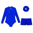 thumbnail image 4 of TiaoBug Kids Girls Tank Ballet Unitard Gymnastics Leotard Active Bodysuits Tumbling Practice Outfit Blue 12, 4 of 5