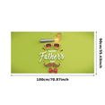 thumbnail image 2 of Decorative Design Happy Father's Day Banner Stylish Accessories Green Background for Father's Day Celebration Home Decoration Gift Display, 2 of 6