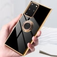 thumbnail image 4 of for Samsung Galaxy Note 20 Ultra 5G Case, Built-in 360° Rotation Ring Holder Magnetic Stand, Luxury Shiny Plating Edge Shockproof Electroplated Protective Cover (Black/Golden), 4 of 12