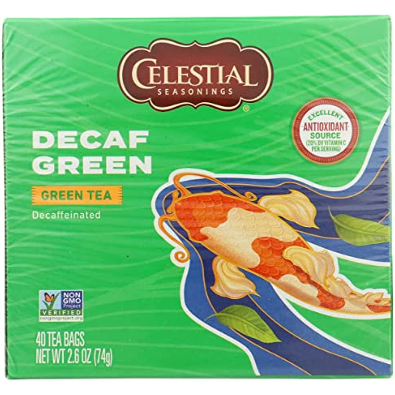 Celestial Seasonings, Tea Green Decaf, 40 Count