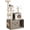 Smoky Gray, variant on 67" Modern Cat Tree with Hidden Litter Box Enclosure, Multi-Level Tower with Sisal Scratching Posts, Plush Perch & Hammock for Small/Medium Cats (Fits Standard Litter Trays)