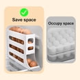 thumbnail image 4 of Egg Holder for Fridge, Space Saving Fridge Egg Organizer, 4 Layers Rolling Egg Dispenser Storage 30 Egg, Egg Dispenser for Refrigerator (Transparent), 4 of 5