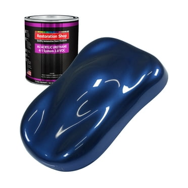 Restoration Shop - Daytona Blue Metallic Acrylic Urethane Auto Paint - Quart Paint Color Only, Single Stage High Gloss