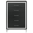thumbnail image 3 of Lucia 5-drawer Bedroom Chest of Drawers Black, 3 of 12