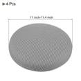 thumbnail image 2 of Fundas de Taburete Redondo de 4pcs, Fundas de Silla Redonda Diámetro 12-14", Cojines de Asiento de Silla Redonda Gris Claro, 2 of 6