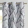 thumbnail image 3 of VCNY Home Kingdom Ivory Branch Grommet Blackout Curtain, 40" x 95", 3 of 5