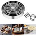 thumbnail image 1 of 12 Pieces Round Cookie Biscuit Cutter Set,304 Stainless Steel Cookie Cutters And Donut Cutter Ring Molds For Dough Pastry Biscuits Muffins Fondant Don, 1 of 4