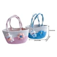thumbnail image 3 of Stylish Easter Bunny Rope Woven Tote Bag Gift Basket For Women, 3 of 5