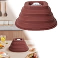 thumbnail image 4 of Silicone Microwave Splatter Cover with Handle, Collapsible Heat-Resistant Reusable Splash Guard, BPA-Free Microwave Food Plate Cover for Splatter Protection, Dishwasher-Safe, 1Pc(Brown1,10x10x5"), 4 of 7