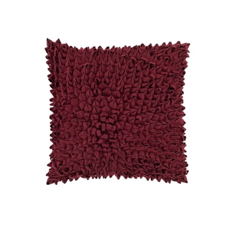 burgundy decorative throw felted pillow acrylic contemporary