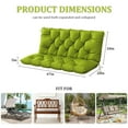 thumbnail image 3 of Kimunuk Outdoor Porch Swing Cushion, 47" X 40" X 5" Waterproof Bench Chair Replacement Cushion with 6 Ties for Patio, Grass Green, 3 of 7