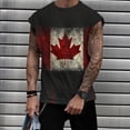 thumbnail image 1 of Camiseta sin mangas de cuello redondo para hombre, informal, a la moda, con estampado, sin mangas, deportiva, de poliéster, 1 of 5