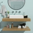 thumbnail image 4 of 24"x16"x5” White Ceramic Rectangular Vessel Countertop  Bathroom Sink, 4 of 9