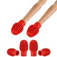 thumbnail image 3 of Btafrte Baquetas Silicona Con Punta Silenciosa Tapas Funda para Baquetas Amortiguador Tambor (rojo) 2 Uds., 3 of 9
