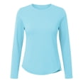 thumbnail image 4 of cfhntfmh Chandails à Manches Longues pour Femmes Hauts d'Entraînement d'Été UPF 50+ Chandails de Protection Solaire pour la Randonnée Col Rond Chandails de Course, 4 of 5