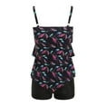 thumbnail image 6 of yueewhu Women's Tankini Swimsuits with Shorts Ruffled Tummy Control Bathing Suits Modest 2026 Swimwear (Multicolour, XXL), 6 of 8