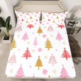 thumbnail image 2 of Manfei Christmas Tree Full Size Sheets 4-Piece for Female Men Adults,Xmas Festival Breathable Bed Sheets,Happy New Year Lightweight Sheet Sets,Breathable Home Decor, 2 of 7