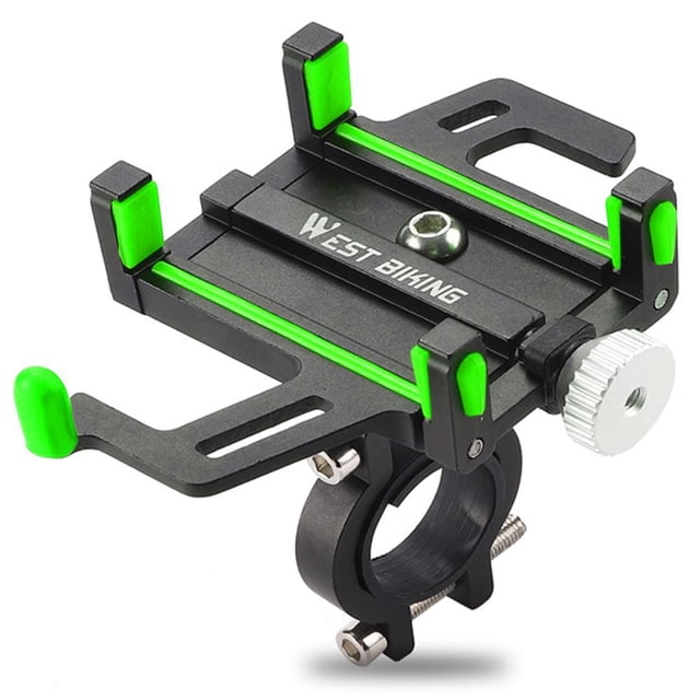 Phone WEST BIKING Cell Clamp Base Double Pole Scooter Clip Verde