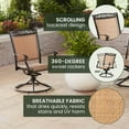 thumbnail image 6 of Hanover Fontana 5-Piece Outdoor Dining Set with 4 Sling Swivel Rockers and a 48-In. Cast-Top Table, 6 of 15