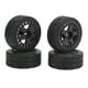 thumbnail image 4 of 4 Uds 1/10 neumáticos de rueda RC con aleta de cubo plásticos rueda plana RC de goma para piezas de mejora de coche negro YUNYI BRAND  Deportes, 4 of 8