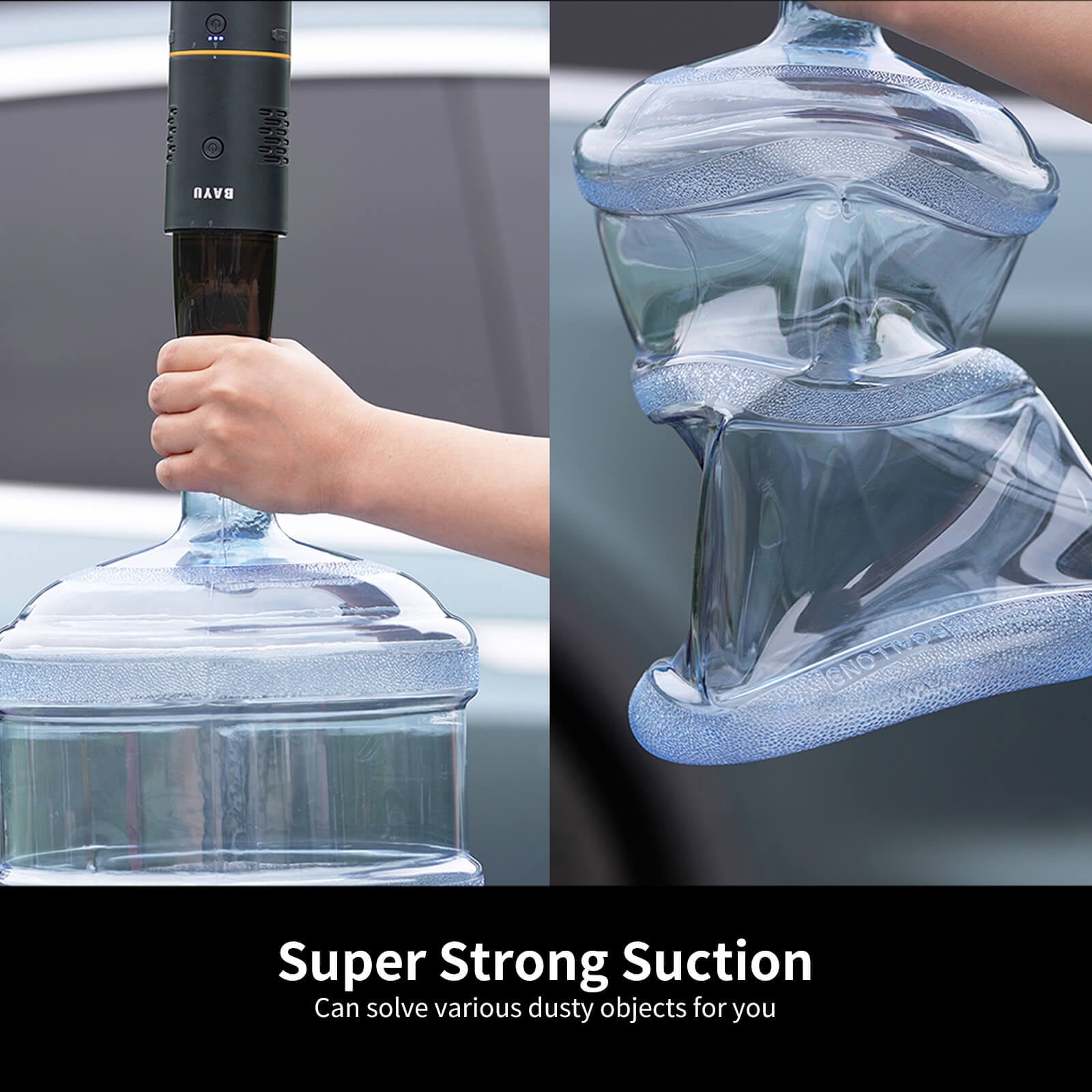 BAYU 2 in 1 Car Vacuum, Portable Cordless Car Vacuum with 19000Pa, Handheld Vacuum Cleaner, Small Vacuum for Car, Boats, Travel and Home Cleaning, Car Accessories