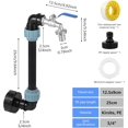 thumbnail image 4 of Adaptateur de Réservoir IBC, Kit de Connexion en Alliage de Zinc Haute Résistance avec Interface de Robinet Standard 3/4 Pouce pour Réservoir d'Eau de Pluie 1000L Baril de Pluie, 4 of 6