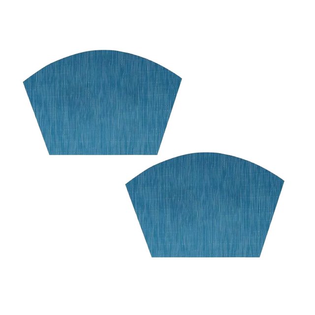 Oleegame 2PC Placemat 4Pcs Autumn Maple Printed Polyester Placemat Festive Setting Mat Dinner Plate Cup With Heat Insulation Mat Blue