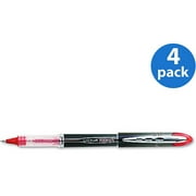 uni-ball Vision Elite Stick Roller Ball Pen, Red, Super Fine, 4-Count
