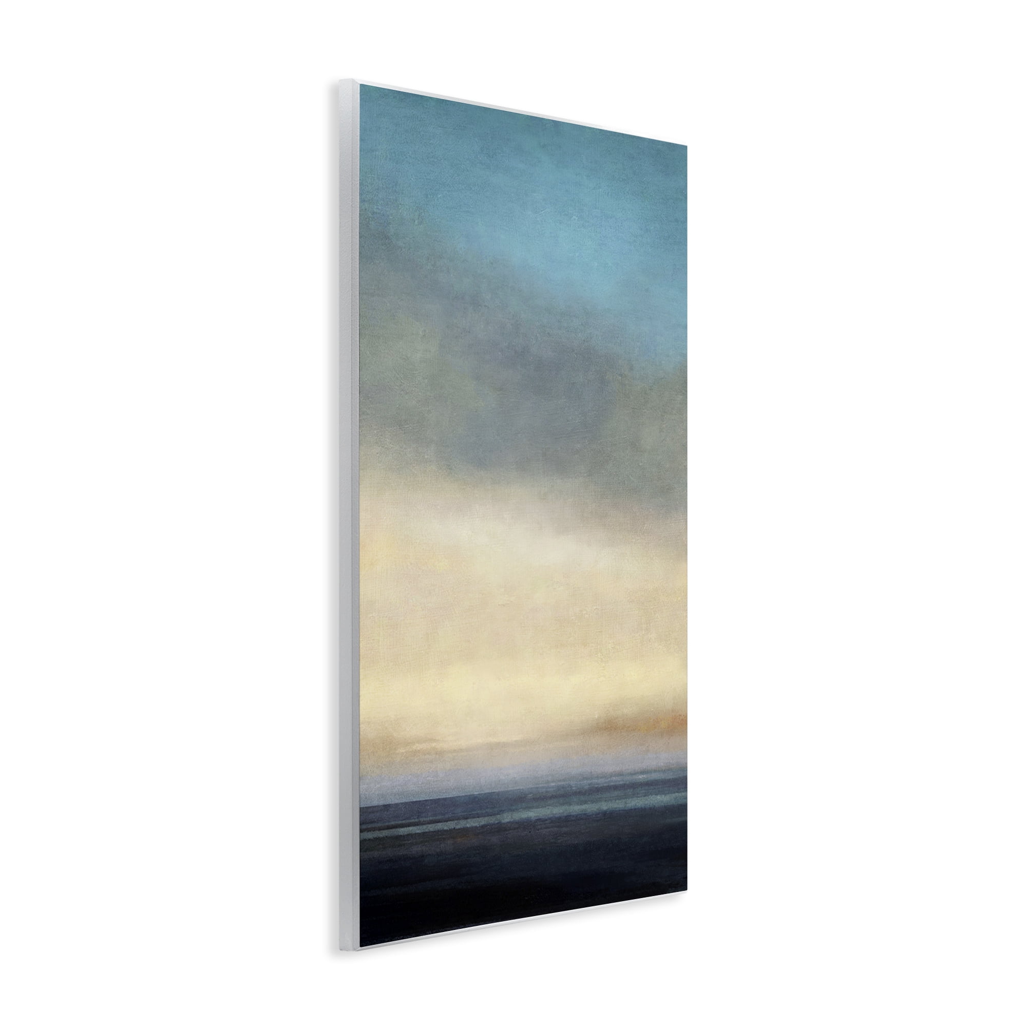 Stupell Industries Stormy Beach Abstraction Coastal Painting Unframed Art Print Wall Art, 13 x 19