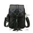 thumbnail image 2 of COFEST Mini Artificial Leather Satchel Shoulder Bag with Credit Card Slot - Multifunctional, Soft Material, Adjustable Strap, Perfect for Holding Phone and Small Items Black, 2 of 6