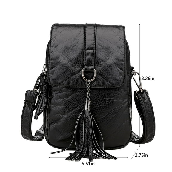 āYatlte 8.26" Small Leather Crossbody Bag - RFID Blocking Phone Purse with 6 Card Slots, Mini Shoulder Wallet for Concerts/Travelā