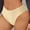 Yellow, variant on FAHXNVB Womens Underwear Ribbed Knit Low Rise No Show Briefs Solid Color Breathable Soft Stretch Breathable Ladies Panties