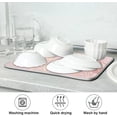 thumbnail image 7 of Dish Drying Mat for Kitchen Counter, Rose Gold Marble Microfiber Kitchen Dish Mat Super Absorbent Dish Drainer Mat Heat-resistant Kitchen Counter Mat, 18x24 Inch, 7 of 7