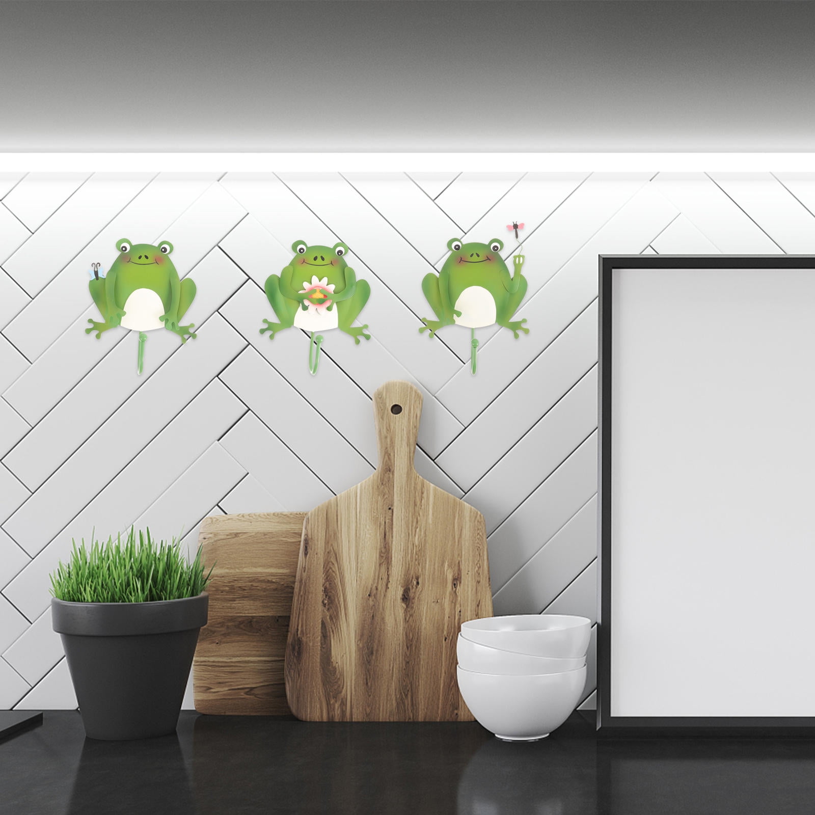 NICERIO 3- Wall Mounted Hooks for Keys and Small Items Decorative Storage Hanger for Home Organization