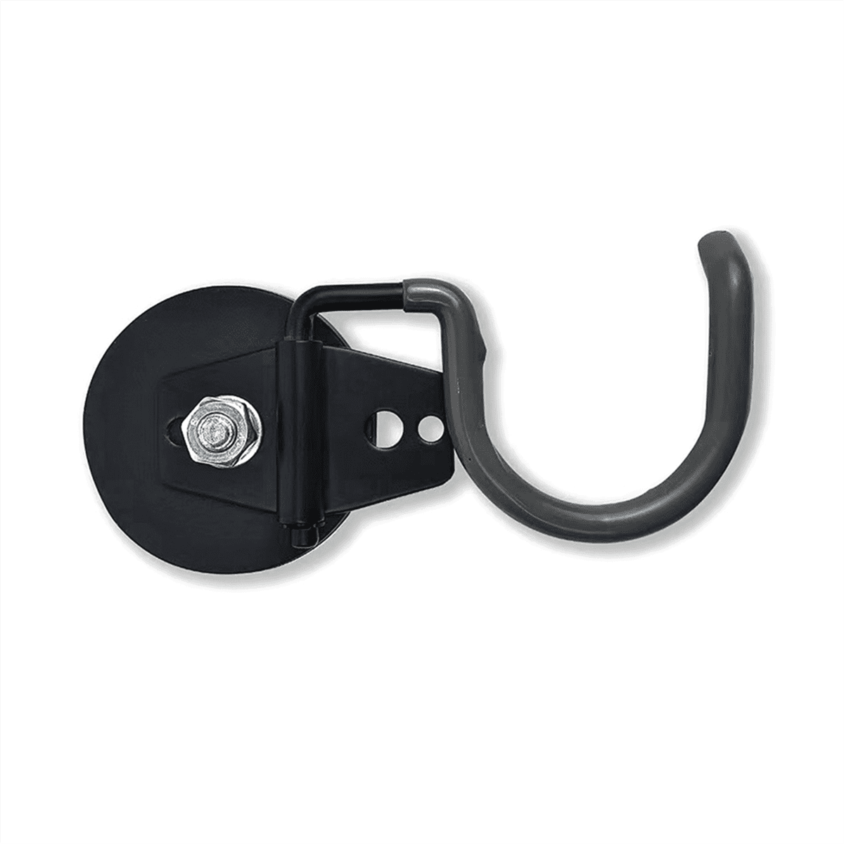 2 Pack Non-Slip Garage Storage Hooks Heavy Duty Strong Iron Magnetic Broom Mop Tool Holder Garden Hoe Holder Black