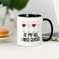 thumbnail image 3 of CafePress - Age My Age I Need Glasses - 11 oz Ceramic Mug - Novelty Coffee Tea Cup, 3 of 4