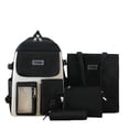 thumbnail image 3 of ibiyuan School Backpack Middle High School Teen Easy-Clean Trendy Shoulder Bookbag Large Capacity with Pockets Printed Back To School School /college/class,One Size,Black, 3 of 7