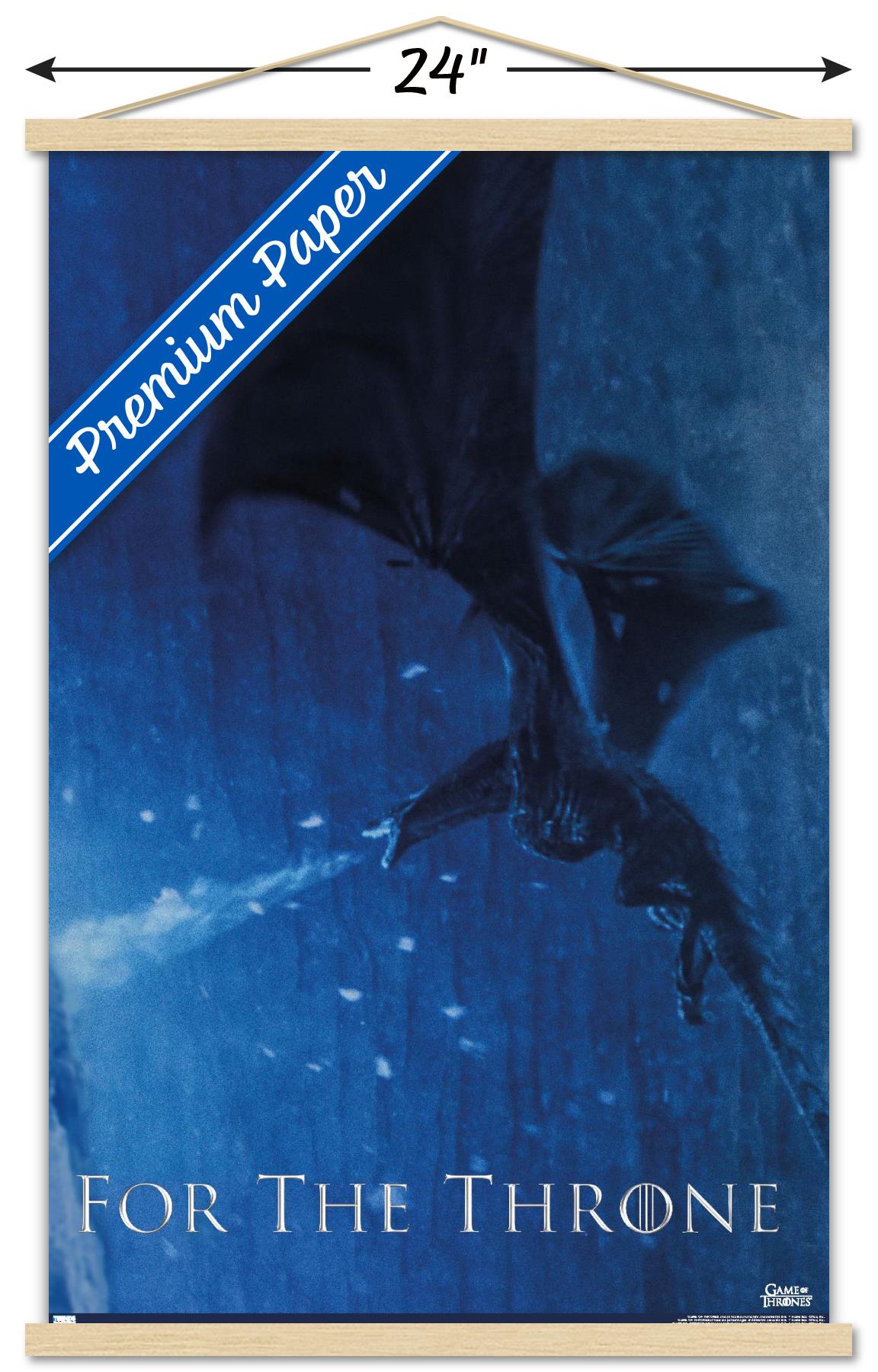 Game of Thrones - Viserion Wall Poster with Wooden Magnetic Frame, 22.375" x 34"