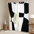 thumbnail image 3 of Homewish White Black Blackout Curtains Set of 2 (52x84 Each),Modern Asbtract Geometric Window Curtains,Minimalist Style Curtains and Drapes For Men Women,Super Cozy Room Decor, 3 of 6