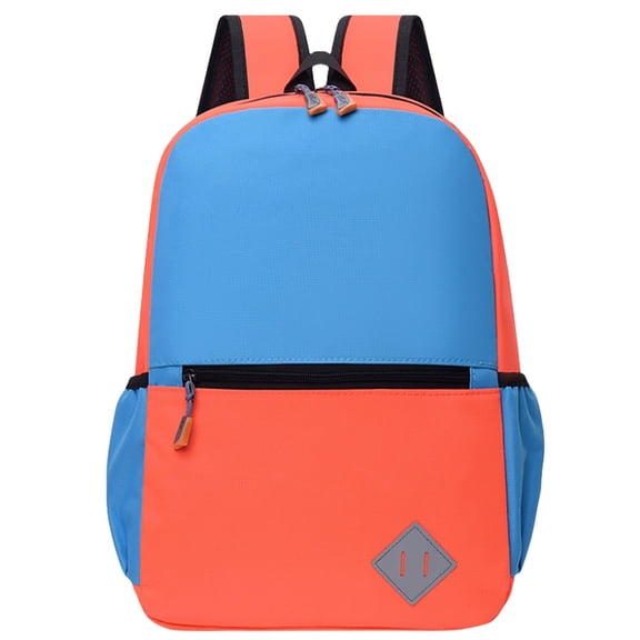 Backpack Two Tone Color Block School Bag Lightweight Water Resistant