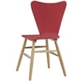 thumbnail image 5 of Modern Contemporary Urban Design Dining Kitchen Room Side Chair, Set of Four, Wood, Red, 5 of 5