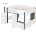 thumbnail image 2 of Harper & Bright Designs Full House Loft Bed with Playhouse, Modern Wood Cabin Bed with Storage Cabinets and Under Bed Play Area for Boys & Girls Bedroom, White+gray, 2 of 20