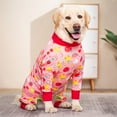 thumbnail image 5 of BT Bear Dog Onesie Recovery Suit,Full Coverage Anti-Shedding Dog Pajamas, Soft And Comfortable Dog Joint Protection Clothing, Dog Warm Shirt for Medium Large Dog Pink Fruit 28/2XL, 5 of 6