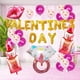 thumbnail image 3 of Globos de látex con confeti y cinta para decoración de bodas. Día de San Valentín, 3 of 7