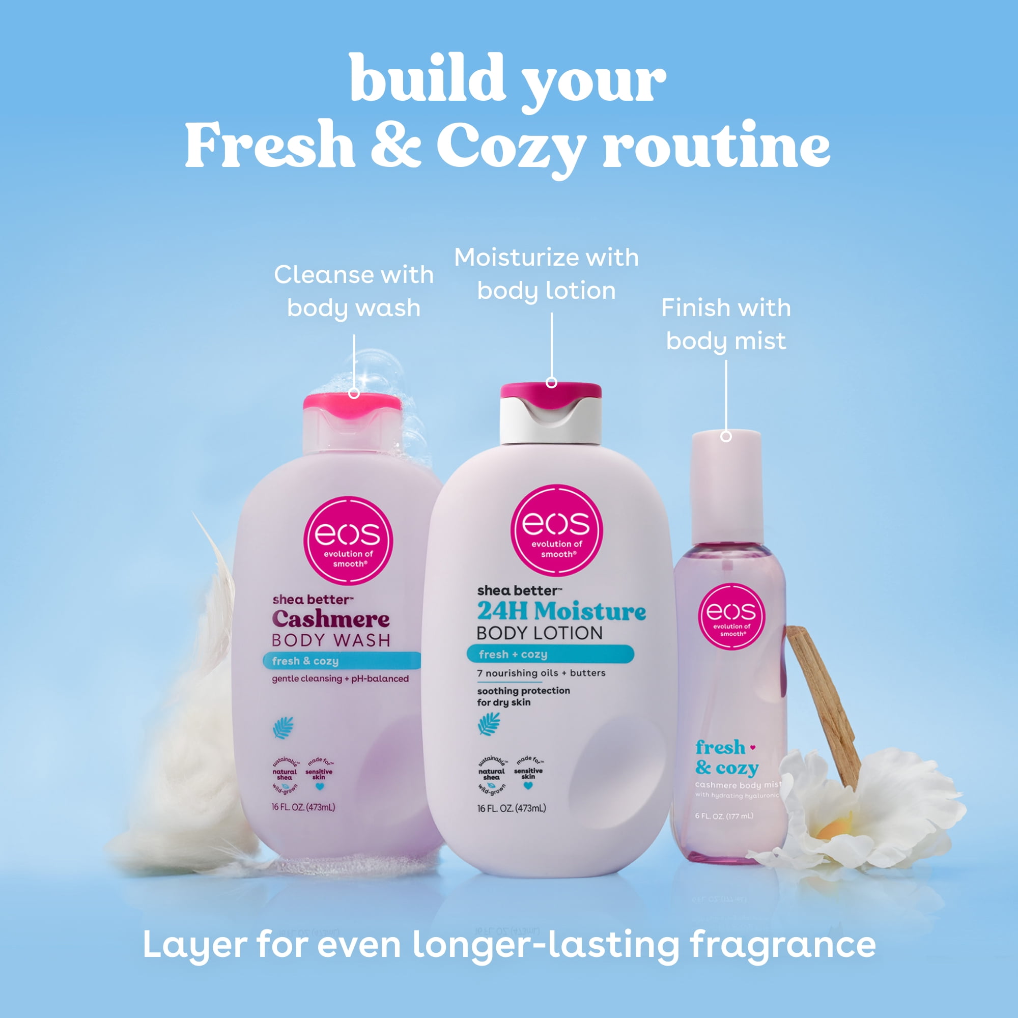 eos  Cashmere Body Mist - Fresh & Cozy - 6 fl oz