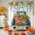 thumbnail image 3 of Pumpkin Truck Shower Curtains for Bathroom, Sunflower Leaves Waterproof Fabric Shower Curtain for Bathroom Bathtub Decoration, Machine Washable, 60"x72", 3 of 9